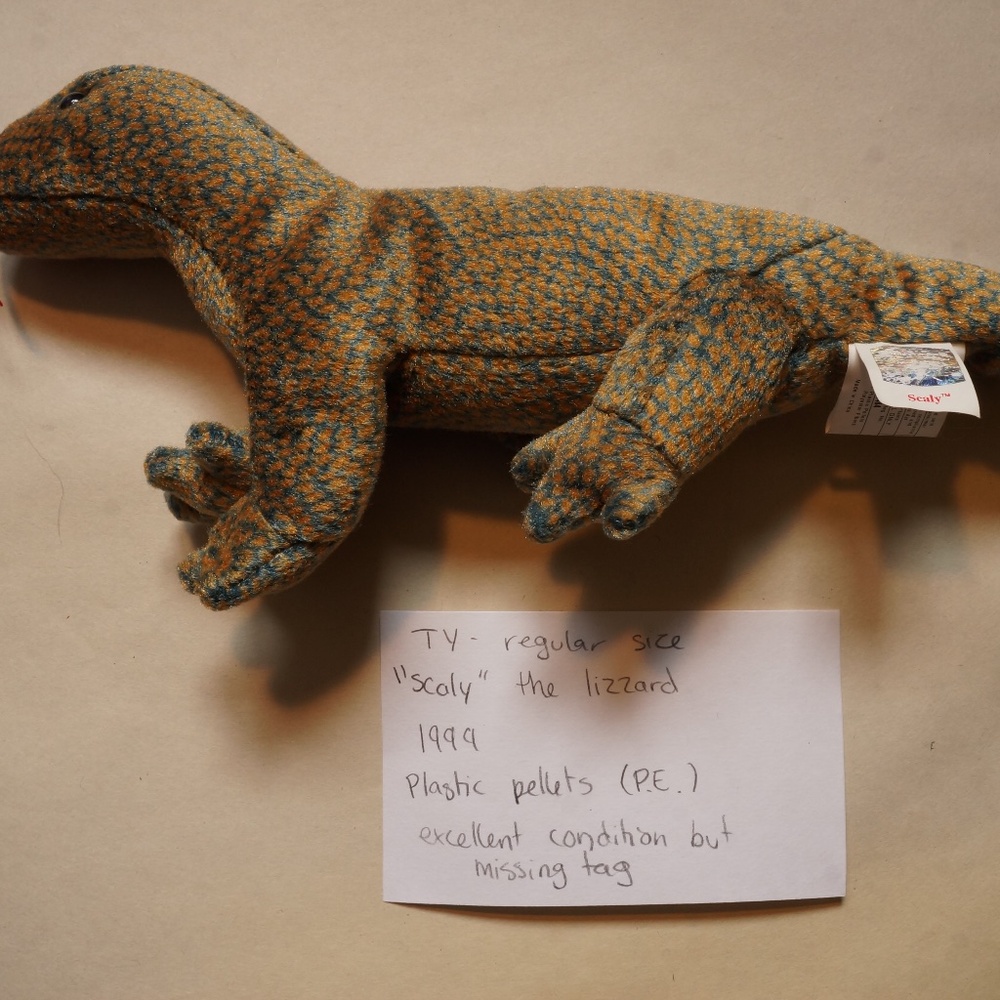 TY - beanie baby - scaly the lizard (1999) no tag